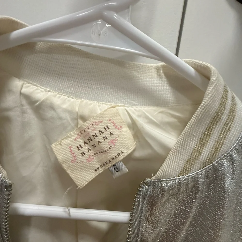 Hannah Banana Silver and Cream Kids Jacket - Picture 2 of 8